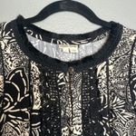 Holding Horses  Floral Print Midi Dress Size‎ 2 Black Cream Sleeveless High Low Photo 6