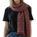 Mulberry  women’s speckled pattern fringe scarfs Photo 0