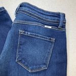 Kancan Reese High Rise Slim Straight 15/31 Dark Distressed Washed Button… Blue Photo 3