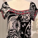 Robbie Bee SIGNATURE White/Red/Black Shift Boho Peasant Dress shift boho peasant Photo 1