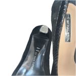 H by Halston Black Suede Snake Accents Platform Peep Toe Stiletto Women's Size 6 Photo 9