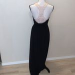 My Michelle  black maxi sleeveless beige lace straps evening dress Photo 5