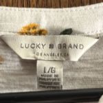 Lucky Brand  Floral Relaxed Sleeveless Tie Top White Floral Large EUC #1051-OAK Photo 4