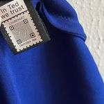 Ted Baker  Dress Dark Blue Ivena Asymmetric Knit Bodice w/ Satin Skirt Sz 12 NWT Photo 10