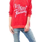 Wildfox 💕💕 Red Just Keep Pouring Kim's Sweatshirt Photo 7