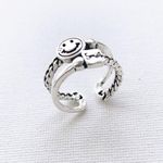 Smiley Face Silver Ring Photo 0