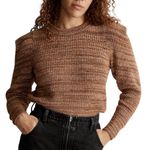 Madewell New Spacedye Shoulder Tuck Prentiss Sweater NI130 Autumn Brown Size XXL Photo 0