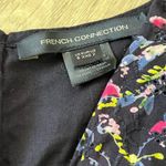 French Connection Flores Cotton V Neck Mini Dress In Utility Blue Floral | US 2 Photo 6