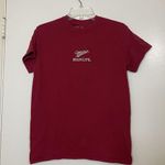 Miller High Life red embroidered crew neck short sleeve tshirt size small Photo 0