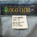 Vintage Loco Club Denim Vest Lace Crochet Fringe Size Medium Blue Photo 6