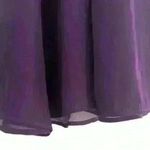 Lola & Sophie Silk Blend Mock Neck Halter Tie Purple Blouse Top Mini Dress XS Photo 4