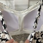 Lands' End  Tummy Hiding Blouson Floral Tankini Top Black White S 10 Swimsuit Top Photo 4