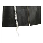 Reversible Faux Black Leather Moto & Animal Print Lightweight Jacket Black Size M Photo 4