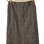 J. McLaughlin  Wool Blend Plaid Pencil Skirt Career Work Business Brown Womens 6 Photo 0