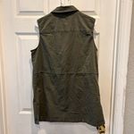 A New Day Women’s Military Vest Size L Olive Collar Zip 4 Pockets Gorpcore Green Size L Photo 4