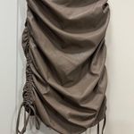 LAPOINTE Brown Faux Leather Mini Skirt Size 0 US $790 Photo 2