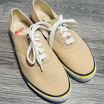 Polo Ralph Lauren Vintage Sneakers Women's 10B Tan Canvas Lace Up Casual Shoes Size 10 Photo 0