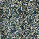 Talbots NWT Classic Boho Print Blue Green Tan WhiteStraight Lined Skirt Size 12 Photo 1