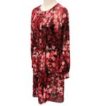 Donna Ricco Women's Floral Pleated Long Sleeve Fit & Flare Midi Dress Size 10 Photo 4