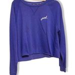 PINK - Victoria's Secret Victoria’s Secret Pink Crop Top Sweatshirt in Deep Lavender Size Large Photo 0