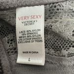 Victoria's Secret Victoria’s Secret Very Sexy Babydoll & Thong Set Gray Lace Mesh‎ Large  Y2K Photo 5
