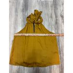 RESET by Jane Women's Gold Satin Halter Neck Bow‎ Tie Sleeveless Top Medium Photo 3