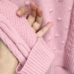 1. State 1.‎ State Cable Knit Baby Pink Slim Turtleneck Sweater Size XXS Photo 3