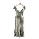 Show Me Your Mumu Reese Ruffle Dress Moss Green Crisp XS Photo 4