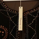 VENDOR ITEM : FINAL PRICE NWT Vintage Runway 101 Long Sleeve Crop Vest Gold Size L Photo 2