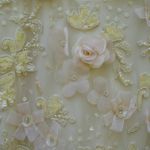 Mac Duggal 9207 Yellow Floral Embellished Flutter Sleeve Tiered Dress Photo 7