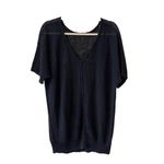 Talbots B4 Knit Top Short Sleeve Boat Neck Relaxed Fit Linen Sweater Photo 6