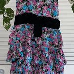Paradis Miss Strapless Floral Ruffle Mini Dress Photo 0