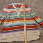 CHAPS  Size Medium M Cotton Stripes Striped Colorful Long Sleeve Sweater Top Photo 8