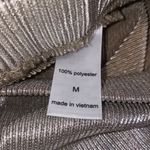 Maurice's Metallic shiny skirt silver gold shine size medium Photo 6