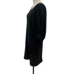 Apiece Apart Mini Shift Dress Balloon Sleeve V-Neck Linen Tencel Black Size 2 Photo 5