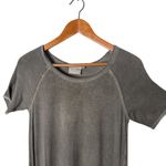 Dantelle  Distressed Peplum Lagenlook Top Gray Size S Ruffled Grunge Flowy BOHO Photo 4