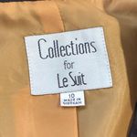 Le Suit  Blazer Womens 10 Black Button Up Front Office Career Jacket Vintage Photo 1