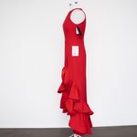 Betsy and Adam Arielle Scuba Crepe Ruffle Slit Gown Photo 10