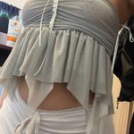 Grey ruffle babydoll princess top Multiple Photo 0
