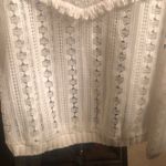 Trouve white lace‎ fringe crew neck sweater top women’s size M Size M Photo 4