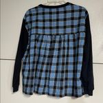 Anthropologie  PILCRO WOMENS BLACK/BLUE PLAID FLANNEL PULLOVER SWEATSHIRT XS Photo 7