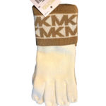 Michael Kors  Monogram Beanie Hat and Gloves in Cream and Tan, New with Tag Photo 7