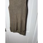 Tribal Chunky Knit Mock Neck Sleeveless Tank Tan Long Tunic Sweater Small Chic Photo 2