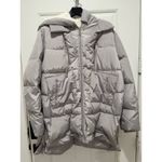 Sam Edelman Sam Edelman Women's XXL Gray Puffer Coat Jacket Hooded Sherpa Lined Long NWT Photo 1