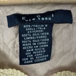 ECI Vtg Silk Beaded Floral Dress Y2K Cowl Neck Asymmetrical Handkerchief Fairy Sz 6 Photo 3