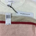 Workshop Republic Clothing Workshop Color Block Striped Sweater NWT Pink Multi Combo Size L MSRP $68 Photo 3