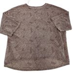 ZARA  Shirt Womens Small‎ Red Brown Geometric Pleat Textured Top Oversized Photo 1