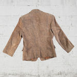 Vintage 1990s The Limited Animal Print Maximal Suede Leather Jacket Size Small Brown Photo 7