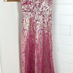 Aidan Mattox  Silk Metallic Formal Gown Pink Gold Women's Size 8 Photo 0