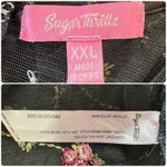 Dolls Kill  SUGAR THRILLZ Sheer Mesh Floral Embroidered Puff Sleeve Dress Sz 2XL Photo 11